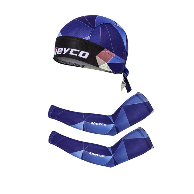 Mieyco - Ocieplacze na ręce anty-UV do biegania, kolarstwa i koszykówki z rękawami naramiennymi i czapką sportową - Wianko - 18