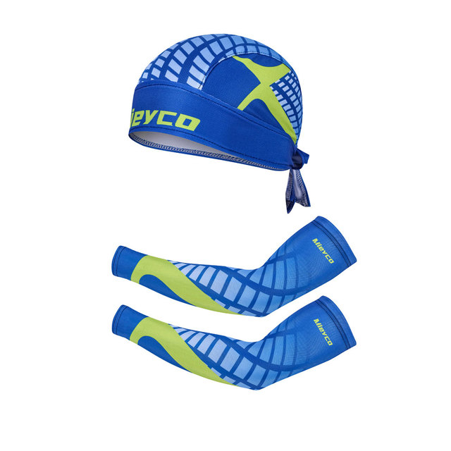 Mieyco - Ocieplacze na ręce anty-UV do biegania, kolarstwa i koszykówki z rękawami naramiennymi i czapką sportową - Wianko - 12