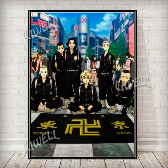 Diamentowy obraz ścieg krzyżykowy Anime Tokyo Revengers - Mikey, Manjiro Sano i Draken - plakat ściany do dekoracji sypialni - Wianko - 2