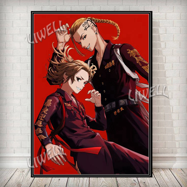 Diamentowy obraz ścieg krzyżykowy Anime Tokyo Revengers - Mikey, Manjiro Sano i Draken - plakat ściany do dekoracji sypialni - Wianko - 3