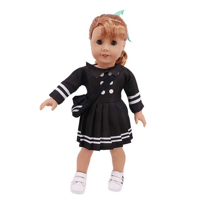 Ręcznie plisowana sukienka z garniturem dla amerykańskich lalek 16-18 Cal, 43 cm, noworodki, dla dzieci - Nenuco - Wianko - 6