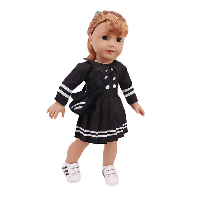 Ręcznie plisowana sukienka z garniturem dla amerykańskich lalek 16-18 Cal, 43 cm, noworodki, dla dzieci - Nenuco - Wianko - 8