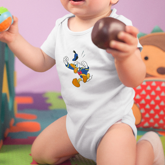 Disney kaczor Donald - Moda Cartoon Onesie dla dziewczynki i chłopca, kombinezon dla malucha 0-24M - Wianko - 3