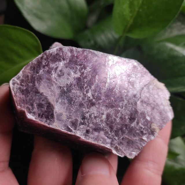 Naturalny fioletowy lepidolit - kryształ szlachetny do dekoracji wnętrza i kolekcjonowania - Wianko - 4