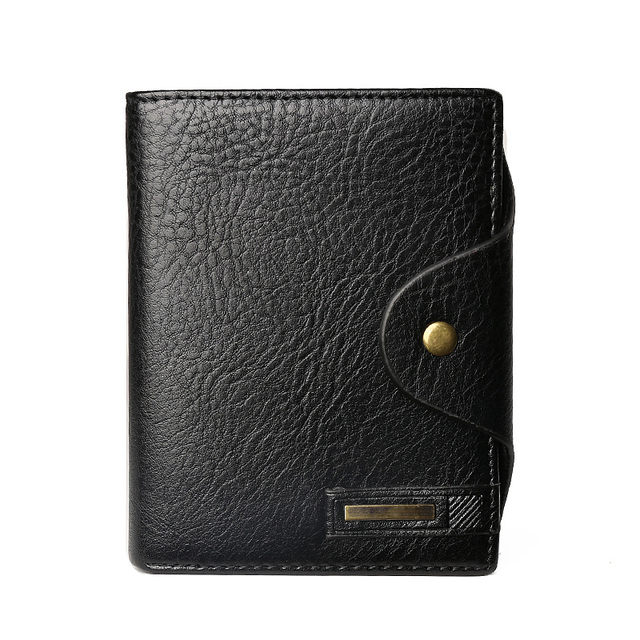 Męski portfel tri-fold z zaciskiem na paszport - pionowa torba wielofunkcyjna - Wianko - 4