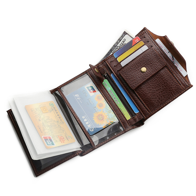 Męski portfel tri-fold z zaciskiem na paszport - pionowa torba wielofunkcyjna - Wianko - 5