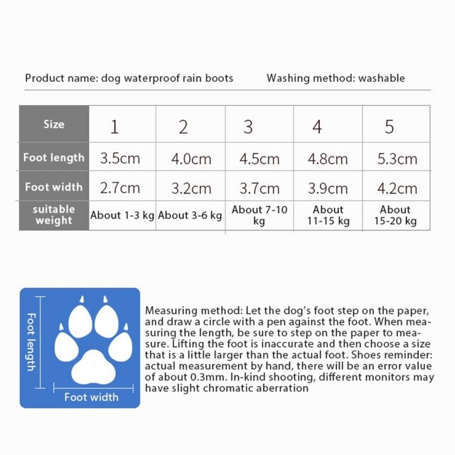 Wodoodporne, antypoślizgowe buty przeciwdeszczowe dla psów - ciepłe, odblaskowe, dedykowane małym psom i szczeniętom - Wianko - 1