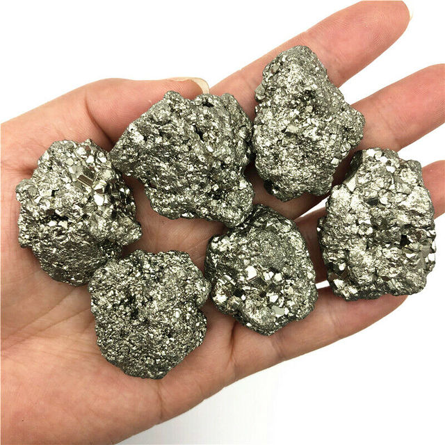 Hurtownia kamieni: Naturalny piryt żelazny, klastry kryształów, szorstkie wyświetlacze - Wianko - 3