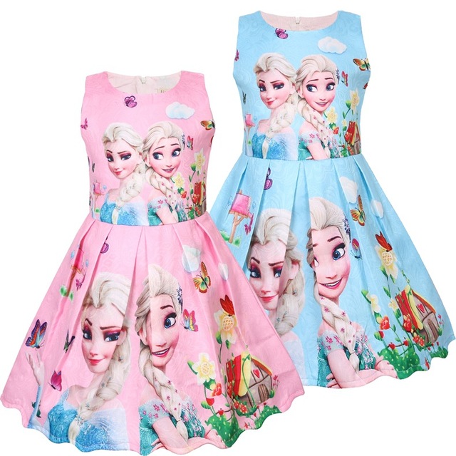 Sukienka dziecięca typu princess Elsa Anna - Królowa Śniegu, urodzinowy prezent cosplay dla dziewczynki w wieku letnim - Wianko - 4