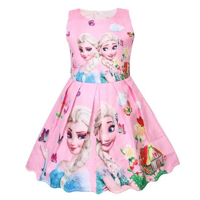 Sukienka dziecięca typu princess Elsa Anna - Królowa Śniegu, urodzinowy prezent cosplay dla dziewczynki w wieku letnim - Wianko - 5