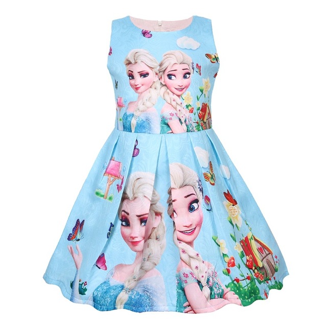 Sukienka dziecięca typu princess Elsa Anna - Królowa Śniegu, urodzinowy prezent cosplay dla dziewczynki w wieku letnim - Wianko - 6