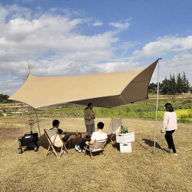 Duża plandeka wodoodporna Octagon 5.1x5.1m - namiot przeciwsłoneczny schronisko ogrodowe z baldachimem na plażę i wycieczki - Wianko - 21