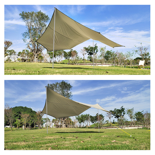 Duża plandeka wodoodporna Octagon 5.1x5.1m - namiot przeciwsłoneczny schronisko ogrodowe z baldachimem na plażę i wycieczki - Wianko - 26