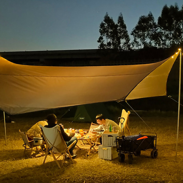 Duża plandeka wodoodporna Octagon 5.1x5.1m - namiot przeciwsłoneczny schronisko ogrodowe z baldachimem na plażę i wycieczki - Wianko - 23