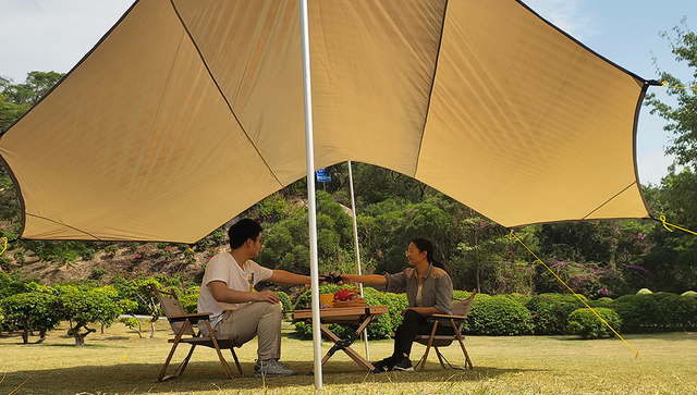 Duża plandeka wodoodporna Octagon 5.1x5.1m - namiot przeciwsłoneczny schronisko ogrodowe z baldachimem na plażę i wycieczki - Wianko - 18