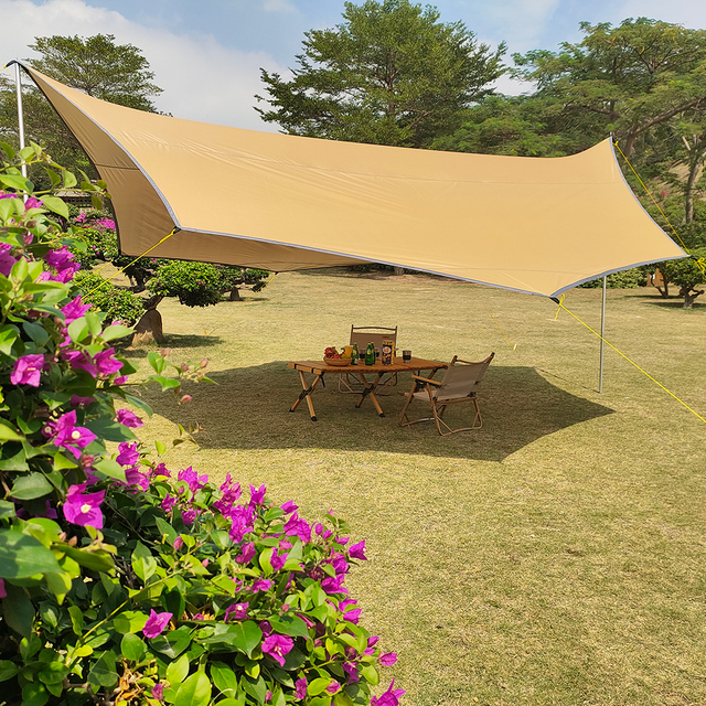 Duża plandeka wodoodporna Octagon 5.1x5.1m - namiot przeciwsłoneczny schronisko ogrodowe z baldachimem na plażę i wycieczki - Wianko - 19