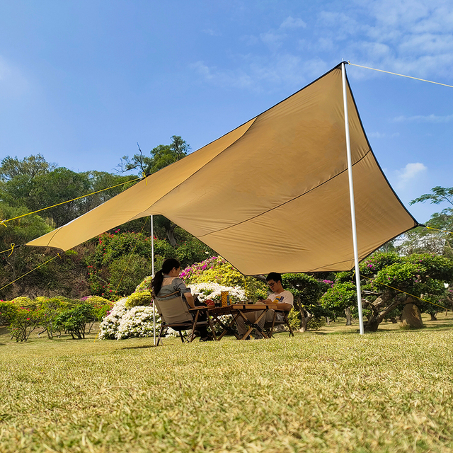 Duża plandeka wodoodporna Octagon 5.1x5.1m - namiot przeciwsłoneczny schronisko ogrodowe z baldachimem na plażę i wycieczki - Wianko - 17