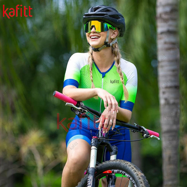 Kafitt zestaw damska odzież sportowa rowerowa - letnia koszulka i spodenki w jednym - Wianko - 6