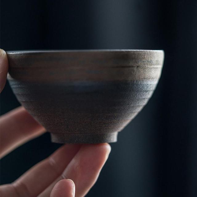 Retro handmade ceramiczna filiżanka do herbaty w stylu kamionki - artykuł do domu - Wianko - 8