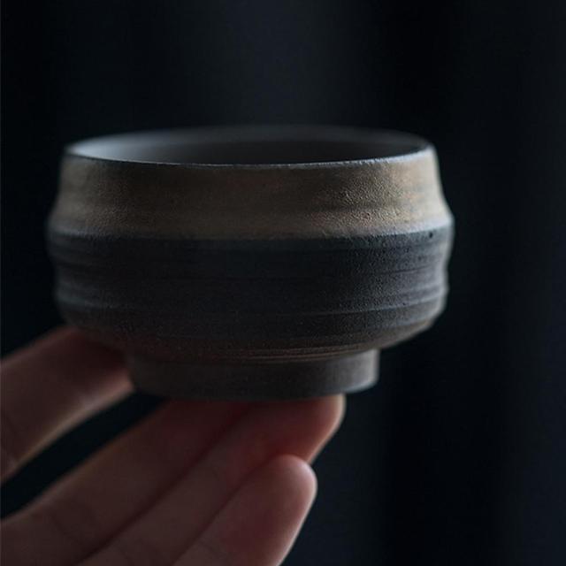 Retro handmade ceramiczna filiżanka do herbaty w stylu kamionki - artykuł do domu - Wianko - 9