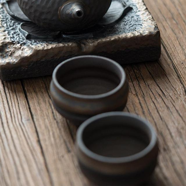 Retro handmade ceramiczna filiżanka do herbaty w stylu kamionki - artykuł do domu - Wianko - 11
