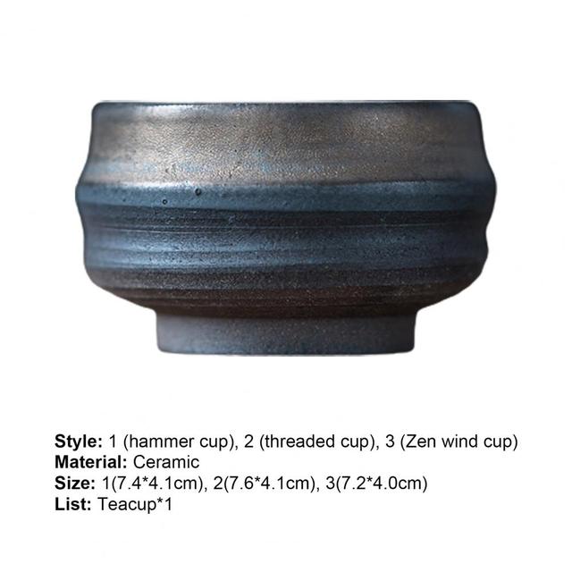 Retro handmade ceramiczna filiżanka do herbaty w stylu kamionki - artykuł do domu - Wianko - 14