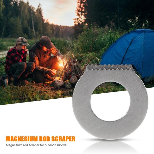 Skrobak Survival Camping z prętem magnezu, otwieraczem butelek i stalą nierdzewną - czarny - Wianko - 12