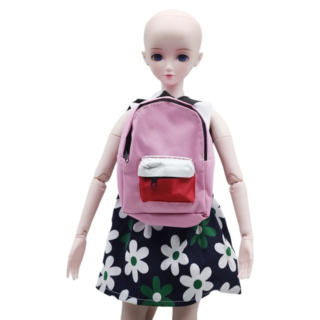 Plecak dla lalek DIY na zamek błyskawiczny 60 cm, podwójne płótno - akcesorium mody 1/3 BJD 18 cal Bady lalki - prezent dla dziewczyny - Wianko - 2