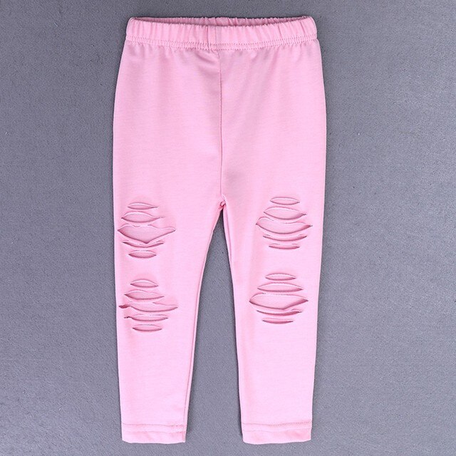 Zestaw ubrań dla noworodka: Dziewczece Off Shoulder Topy w paski + spodnie w stylu poszarpanym + opaski, kolor różowy - Wianko - 4