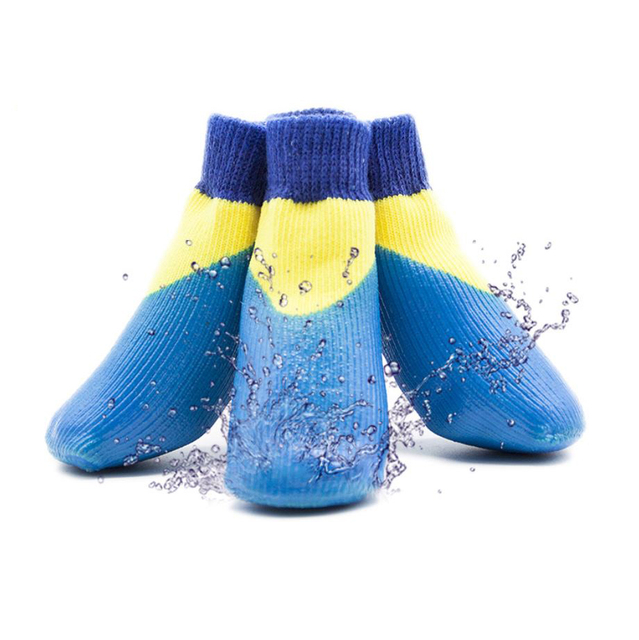 Solidne wodoodporne buty dla małych psów - zestaw 4 sztuki (jesień/zima, mesh) - Wianko - 3