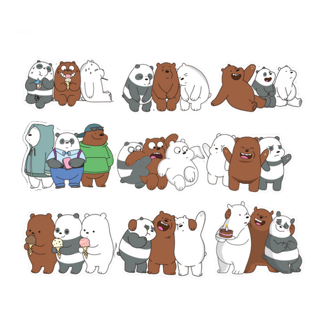 Naklejki Anime Cartoon Cute Bear - 10/30/50 sztuk - wodoodporne - dla dziewczyn - do walizek, trendowych marek, laptopów i samochodów - Wianko - 17