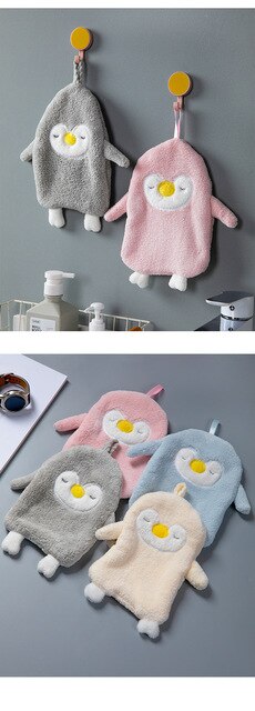 Chusteczka tkaninowa Kawaii Coral Fleece Absorbent do łazienki - zdobądź śliczny ręcznik do zawieszenia na ścianie - Wianko - 11