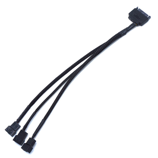 SATA 15Pin do 1, 2, 3 lub 4 * 3Pin/4Pin Splitter Hub konwerter Adapter PWM kabel zasilający do wentylatora chłodzącego komputera - Wianko - 5
