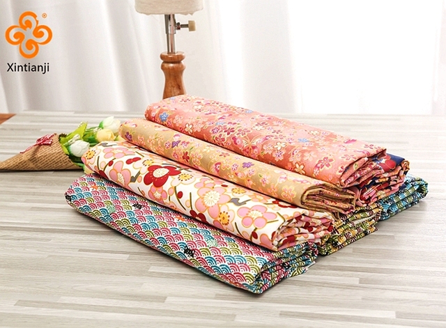 Tkanina do szycia pościeli z japońską bawełną w kwiecisty nadruk - dostępna w długościach: 0.5, 1, 2, 3, 4 lub 5 jardów - Wianko - 3