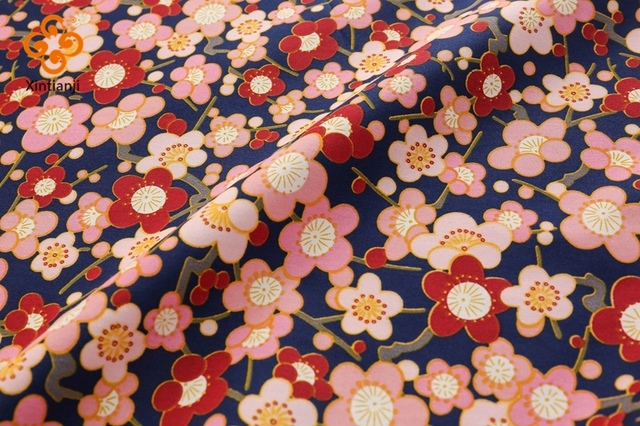 Tkanina do szycia pościeli z japońską bawełną w kwiecisty nadruk - dostępna w długościach: 0.5, 1, 2, 3, 4 lub 5 jardów - Wianko - 9