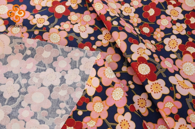 Tkanina do szycia pościeli z japońską bawełną w kwiecisty nadruk - dostępna w długościach: 0.5, 1, 2, 3, 4 lub 5 jardów - Wianko - 8
