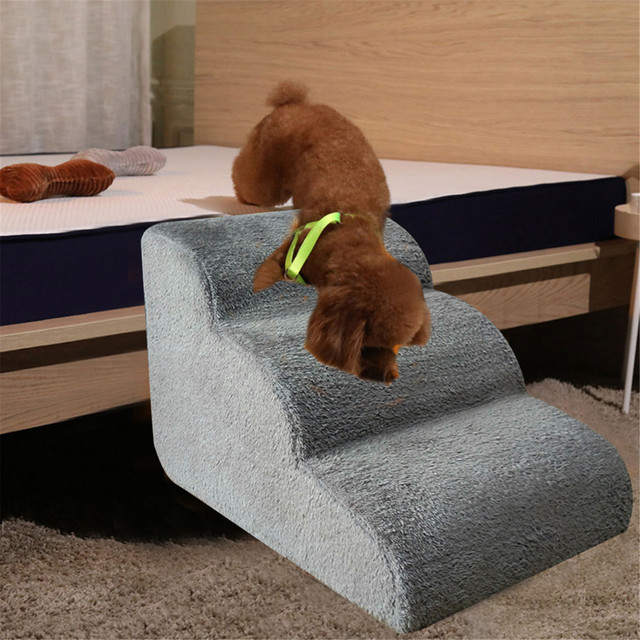 3-warstwowa drewniana schody dla psa - idealne rozwiązanie dla małych zwierząt domowych - Wianko - 3