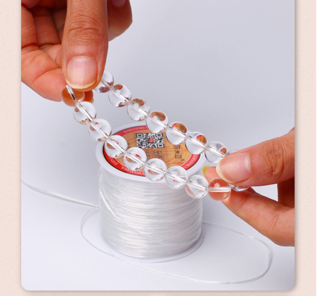 10 metrów plastikowej linki z kryształami do własnoręcznego tworzenia biżuterii: elastyczna line dla opasek i naszyjników - Wianko - 18