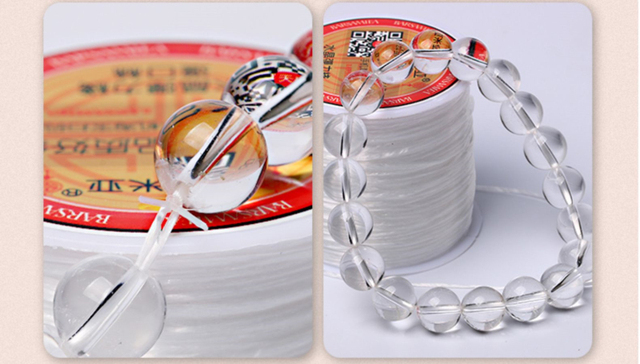 10 metrów plastikowej linki z kryształami do własnoręcznego tworzenia biżuterii: elastyczna line dla opasek i naszyjników - Wianko - 20