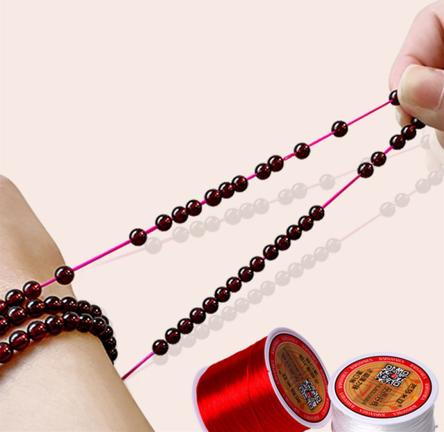 10 metrów plastikowej linki z kryształami do własnoręcznego tworzenia biżuterii: elastyczna line dla opasek i naszyjników - Wianko - 16