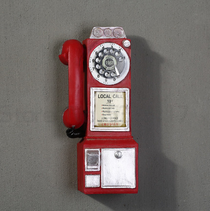 Żywica Retro Telefon Figurki Stare Brudne Rzemiosło Vintage do Wystroju Domu - Wianko - 11