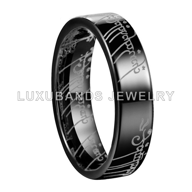 8 MM 6 MM pierścienie węglikowe wolframu Męskie i Damskie złoto i czarny klasyczny design na zamówienie- Polerowana rura wykończona dla wygody dopasowania - Wianko - 4