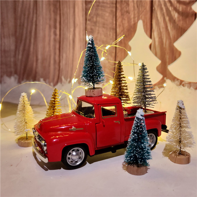 Pickup - aluminiowy miniaturowy model ozdobny samochodzik dla chłopców - prezent świąteczny Xmas - Wianko - 2