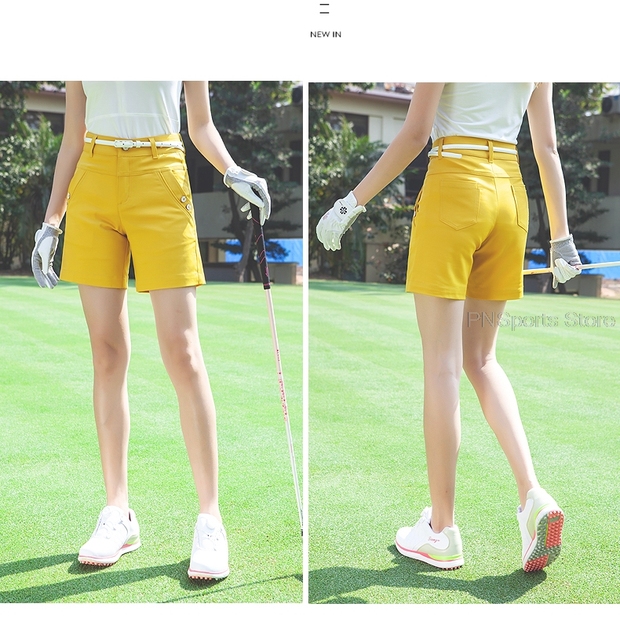 Krótkie damskie spodenki golfowe PGM - elastyczne, oddychające, letnie - Wianko - 13