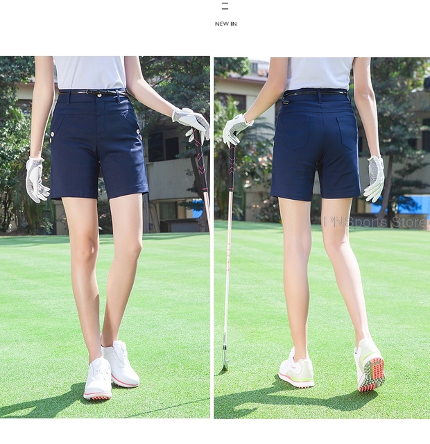 Krótkie damskie spodenki golfowe PGM - elastyczne, oddychające, letnie - Wianko - 11