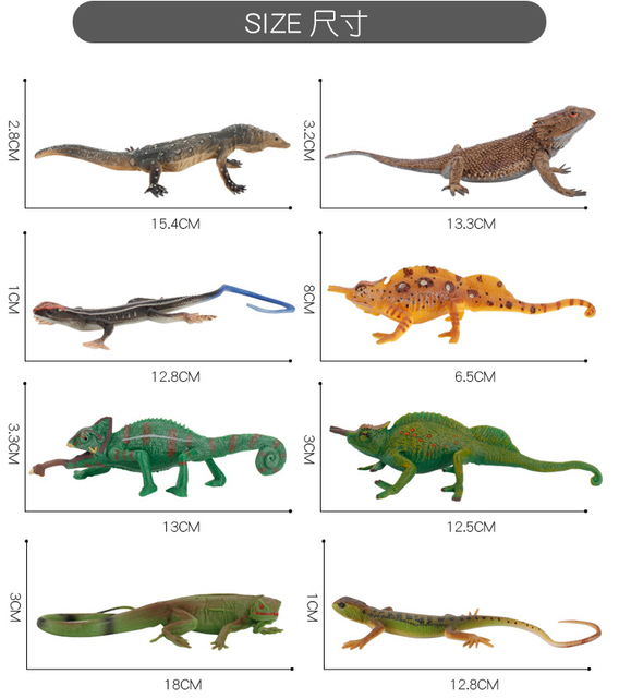 Figurka amfibia jaszczurka kameleon - model naukowy do dekoracji i zabawy - Montessori - Halloween - prezent - Wianko - 14