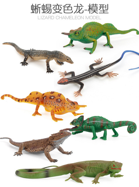 Figurka amfibia jaszczurka kameleon - model naukowy do dekoracji i zabawy - Montessori - Halloween - prezent - Wianko - 1