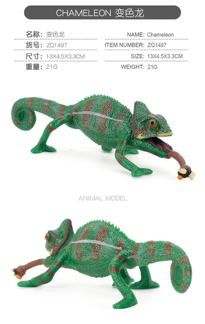 Figurka amfibia jaszczurka kameleon - model naukowy do dekoracji i zabawy - Montessori - Halloween - prezent - Wianko - 8