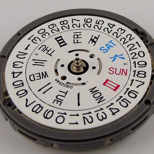 Mechaniczny zegarek NH36A NH35A Japonia 24 klejnoty, czarny/biały data koła, 21600 bph, wysokiej jakości części - Wianko - 4