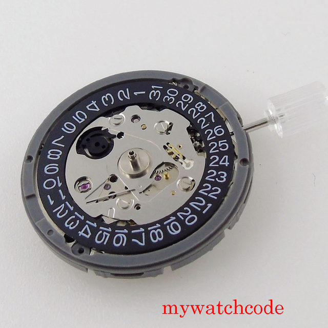 Mechaniczny zegarek NH36A NH35A Japonia 24 klejnoty, czarny/biały data koła, 21600 bph, wysokiej jakości części - Wianko - 12